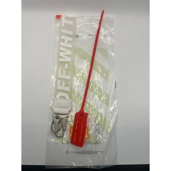 Off- White Industrial Lanyard Wristlet White Keychain NWT - Picture 1 of 1